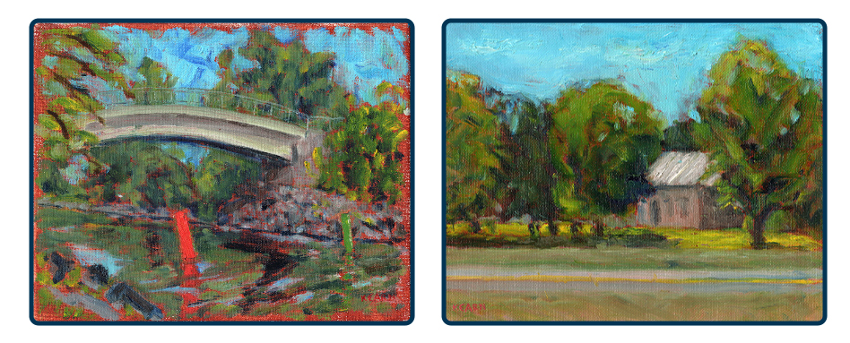 David Kearn peinture en plein air sur le sentier transcanadien