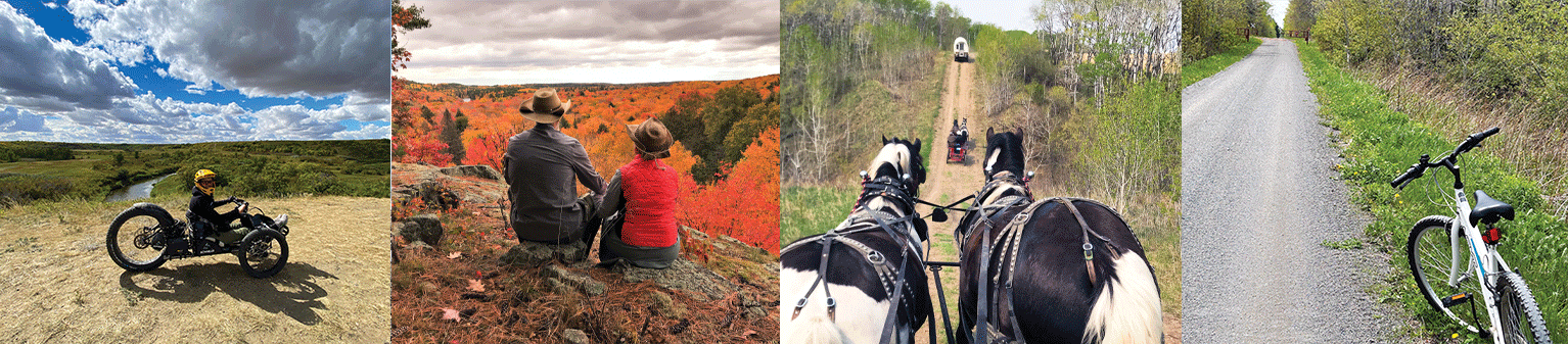 A photo collage of scenes along the trail