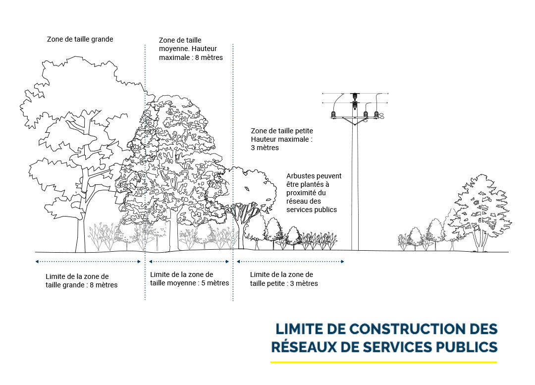 LIMITE DE CONSTRUCTION DES RÉSEAUX DE SERVICES PUBLICS Illustration 