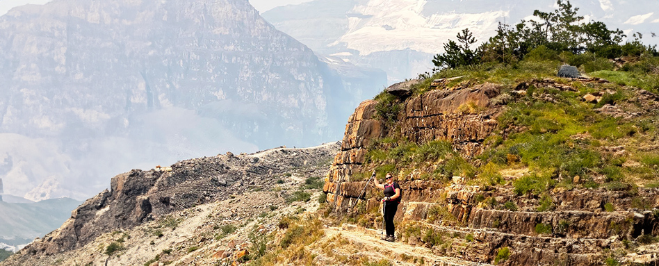 Stacey Dakin on the trail