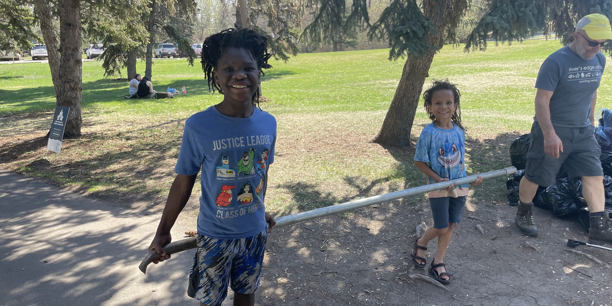 kids playing in a park on a sunny day