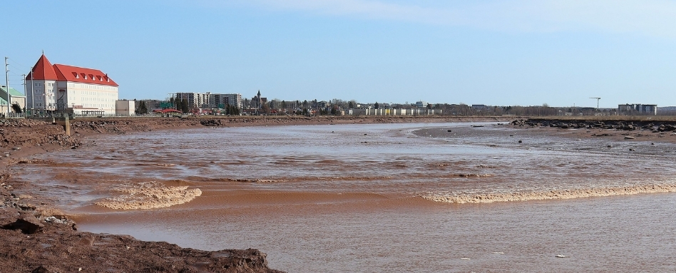 brown river with house atop on a sunny day