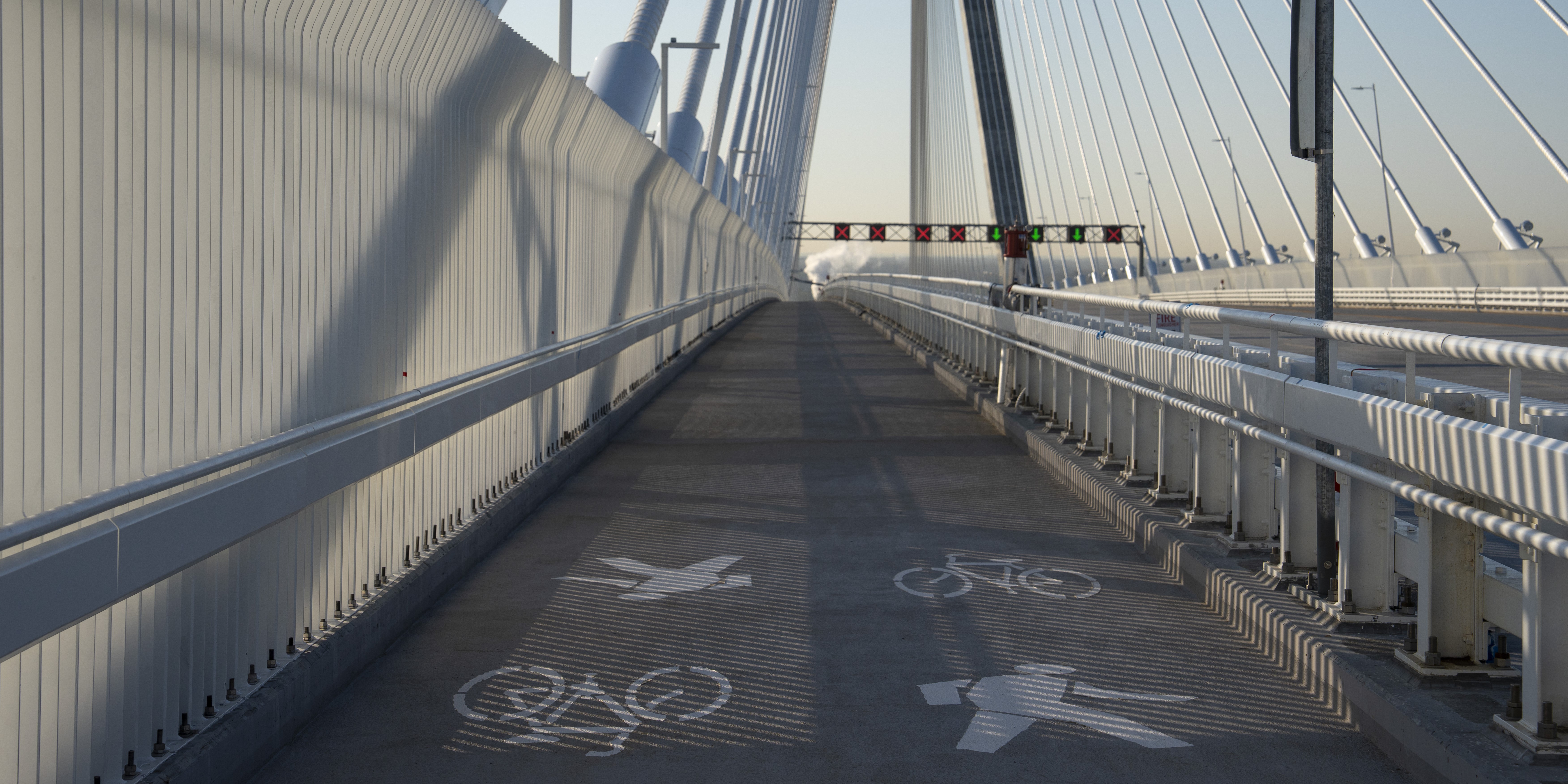 The multi-use path on the Gordie Howe International Bridge.