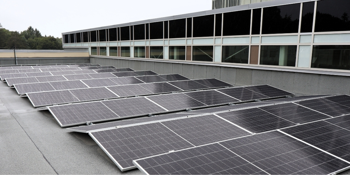 Solar panels on a roof